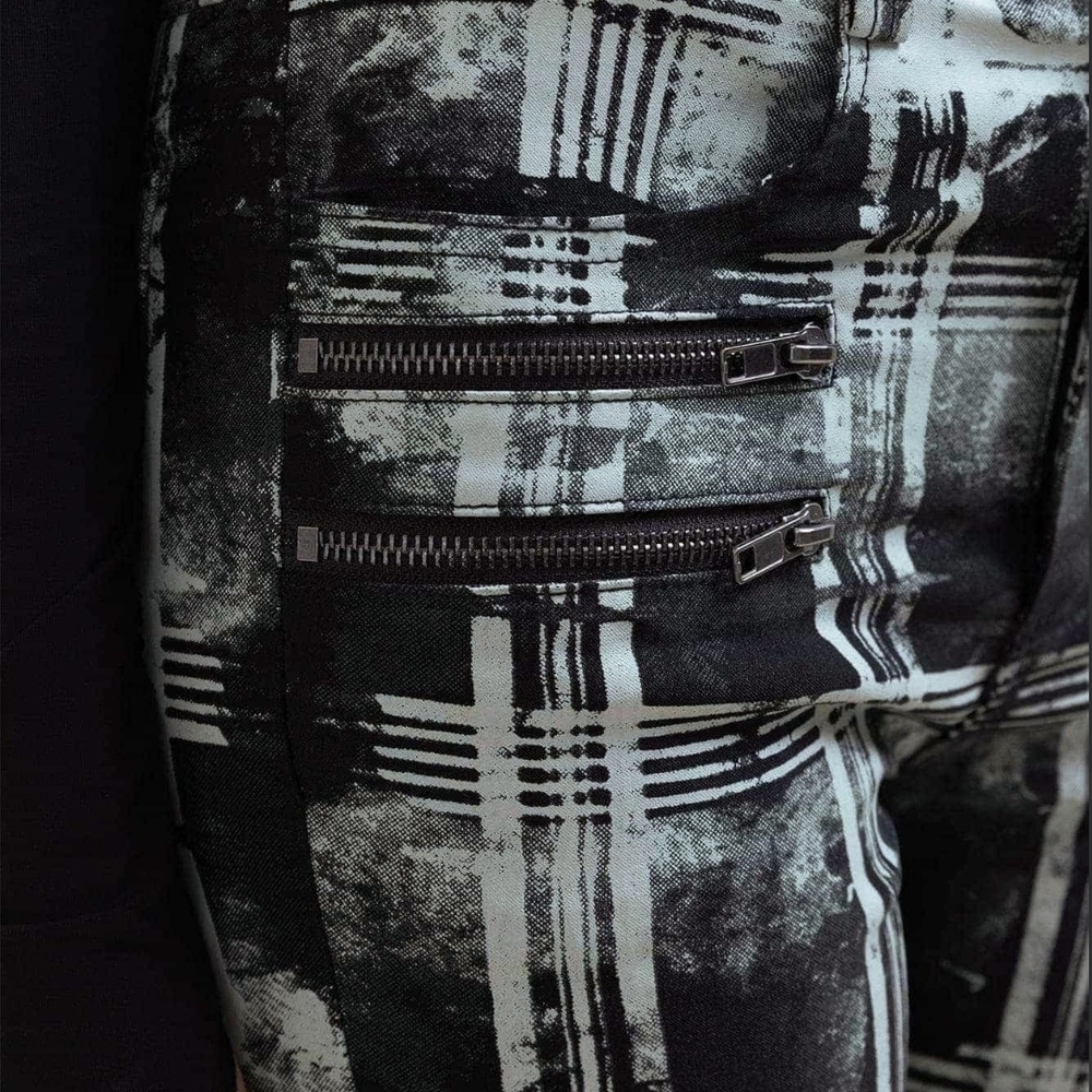 Killstar Black and Green Plaid Skinny Pants Size S and M - Picture 4 of 9